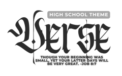 Student Victoria Segura smiling beside the Hub wall where the verse Job 8:7, “And though you started with little, you will end with much,” will be displayed.